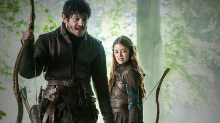 Charlotte Hope as Myranda alongside Iwan Rheon as Ramsey Bolton in Game of Thrones